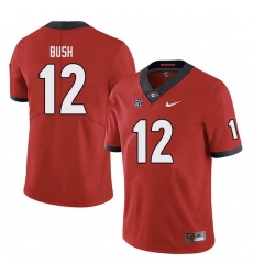 Men #12 Tommy Bush Georgia Bulldogs College Football Jerseys Sale-red