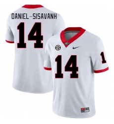Men #14 David Daniel-Sisavanh Georgia Bulldogs College Football Jerseys Stitched-White