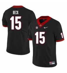Men #15 Carson Beck Georgia Bulldogs College Football Jerseys Sale-Black