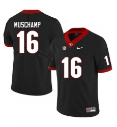 Men #16 Jackson Muschamp Georgia Bulldogs College Football Jerseys Sale-Black Anniversary