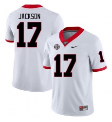 Men #17 Dan Jackson Georgia Bulldogs College Football Jerseys Stitched-White