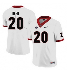 Men #20 J.R. Reed Georgia Bulldogs College Football Jerseys-White