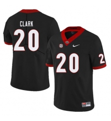 Men #20 Sevaughn Clark Georgia Bulldogs College Football Jerseys Sale-Black