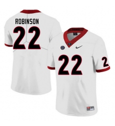 Men #22 Branson Robinson Georgia Bulldogs College Football Jerseys Sale-White