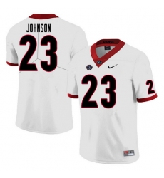 Men #23 Jaylen Johnson Georgia Bulldogs College Football Jerseys Sale-White
