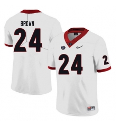 Men #24 Matthew Brown Georgia Bulldogs College Football Jerseys Sale-white