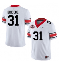 Men #31 Grant Briscoe Georgia Bulldogs College Football Jerseys Sale-40th Anniversary