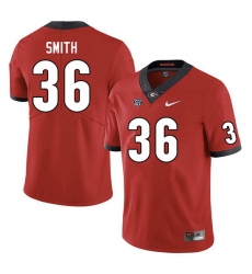 Men #36 Colby Smith Georgia Bulldogs College Football Jerseys Sale-Red
