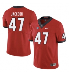 Men #47 Dan Jackson Georgia Bulldogs College Football Jerseys Sale-Red
