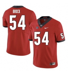 Men #54 Cade Brock Georgia Bulldogs College Football Jerseys Sale-Red