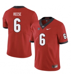 Men #6 Otis Reese Georgia Bulldogs College Football Jerseys Sale-red