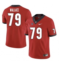 Men #79 Weston Wallace Georgia Bulldogs College Football Jerseys Sale-Red