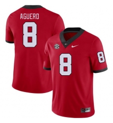 Men #8 Joenel Aguero Georgia Bulldogs College Football Jerseys Stitched-Red