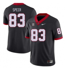 Men #83 Cole Speer Georgia Bulldogs College Football Jerseys Stitched-Black