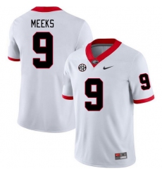 Men #9 Jackson Meeks Georgia Bulldogs College Football Jerseys Stitched-White
