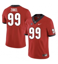 Men #99 Jared Zirkel Georgia Bulldogs College Football Jerseys Sale-Red