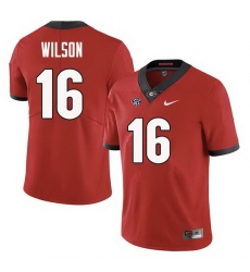 Men Georgia Bulldogs #16 Divaad Wilson College Football Jerseys Sale-Red