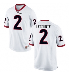 Men Georgia Bulldogs #2 Richard LeCounte College Football Jerseys-White