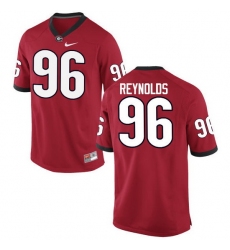 Men Georgia Bulldogs #96 Hudson Reynolds College Football Jerseys-Red