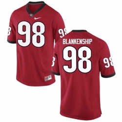 Men Georgia Bulldogs #98 Rodrigo Blankenship College Football Jerseys-Red