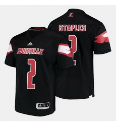 Louisville Cardinals Jamari Staples College Football Black Jersey