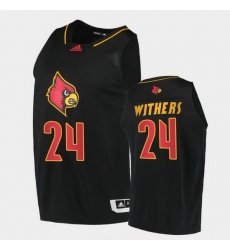 Men Louisville Cardinals Jae'Lyn Withers Alternate Black College Basketball 2020 21 Jersey