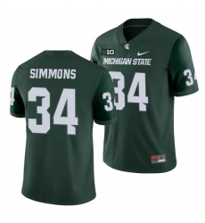 Michigan State Spartans Antjuan Simmons Green College Football Michigan State Spartans Jersey