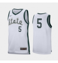 Michigan State Spartans Cassius Winston White Retro Performance Men'S Jersey