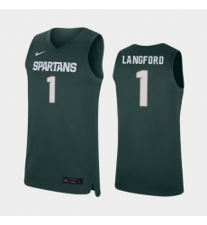 Michigan State Spartans Joshua Langford Green Replica Men'S Jersey