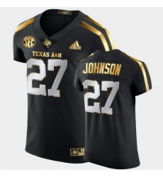 Men Texas A&M Aggies Antonio Johnson Golden Edition Black Authentic Jersey