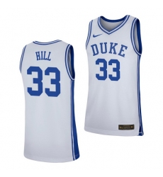 Duke Blue Devils Grant Hill White Replica Men'S Jersey