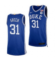 Duke Blue Devils Nyah Green Royal College Basketball 2021 22Limited Jersey