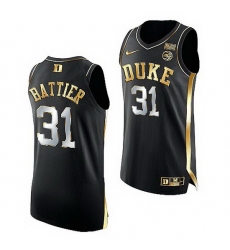 Duke Blue Devils Shane Battier Black Golden Edition Retired Number Jersey