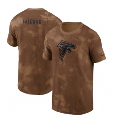 Men Atlanta Falcons 2023 Brown Salute To Service Sideline T Shirt