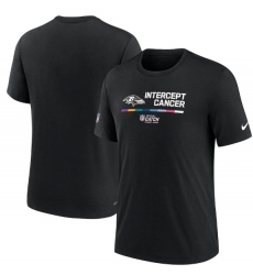 Men Baltimore Ravens 2022 Black Crucial Catch Performance T Shirt