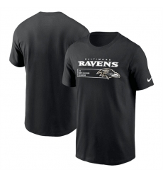 Men Baltimore Ravens Black Division Essential T Shirt