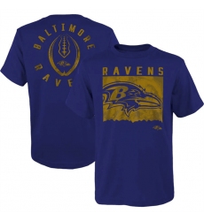 Men Baltimore Ravens Purple Preschool Liquid Camo Logo T Shirt