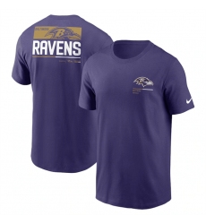 Men Baltimore Ravens Purple Team Incline T Shirt