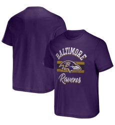Men Baltimore Ravens Purple X Darius Rucker Collection Stripe T Shirt