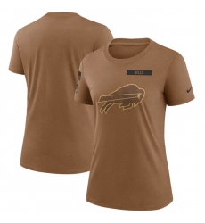 Women Buffalo Bills 2023 Brown Salute To Service Legend Performance T Shirt