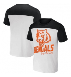Men Cincinnati Bengals Cream Black X Darius Rucker Collection Colorblocked T Shirt