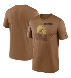 Men Cleveland Browns 2023 Brown Salute To Service Legend Performance T Shirt