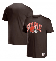 Men Cleveland Browns X Staple Brown Logo Lockup T Shirt