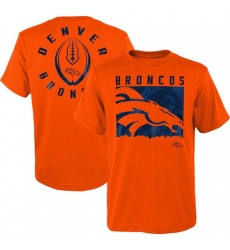 Men Denver Broncos Orange Preschool Liquid Camo Logo T Shirt
