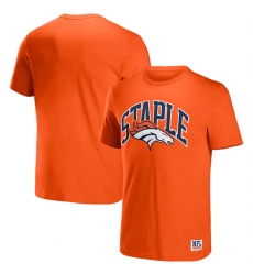 Men Denver Broncos X Staple Orange Logo Lockup T Shirt