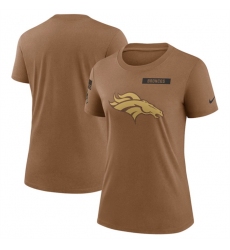 Women Denver Broncos 2023 Brown Salute To Service Legend Performance T Shirt