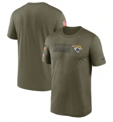 Men Jacksonville Jaguars Olive 2022 Salute To Service Legend Team T Shirt