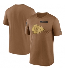 Men Kansas City Chiefs 2023 Brown Salute To Service Legend Performance T Shirt