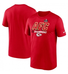 Men Kansas City Chiefs Red 2023 AFC Champions Iconic T Shirt