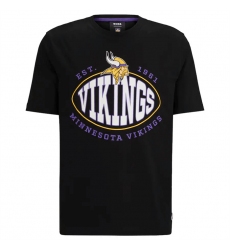 Men Minnesota Vikings Black BOSS X Trap T Shirt